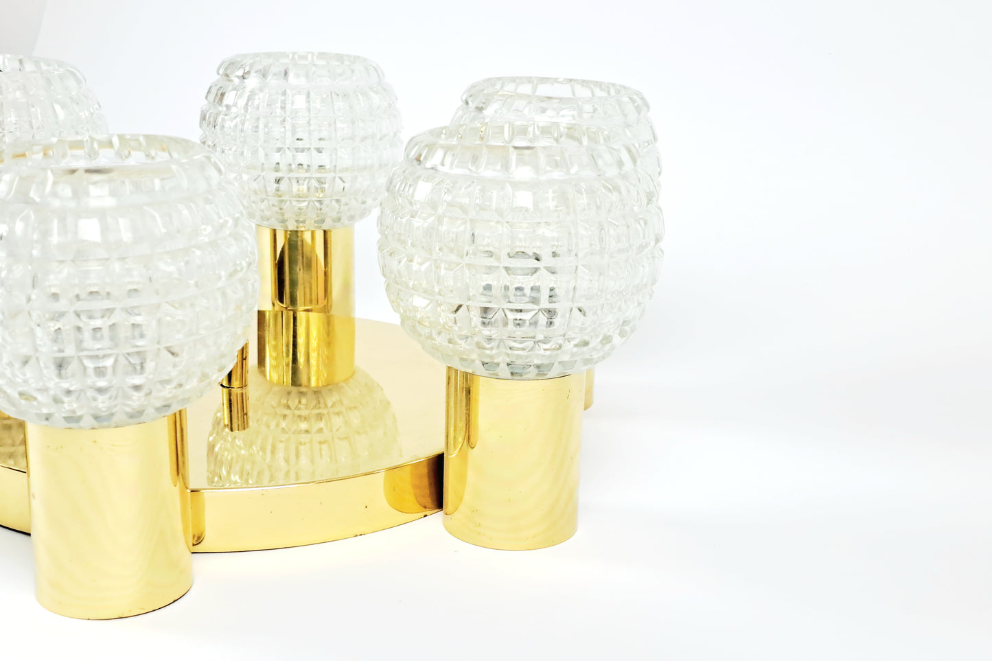Vintage Deckenlampe Leuchte Mid Century Gold