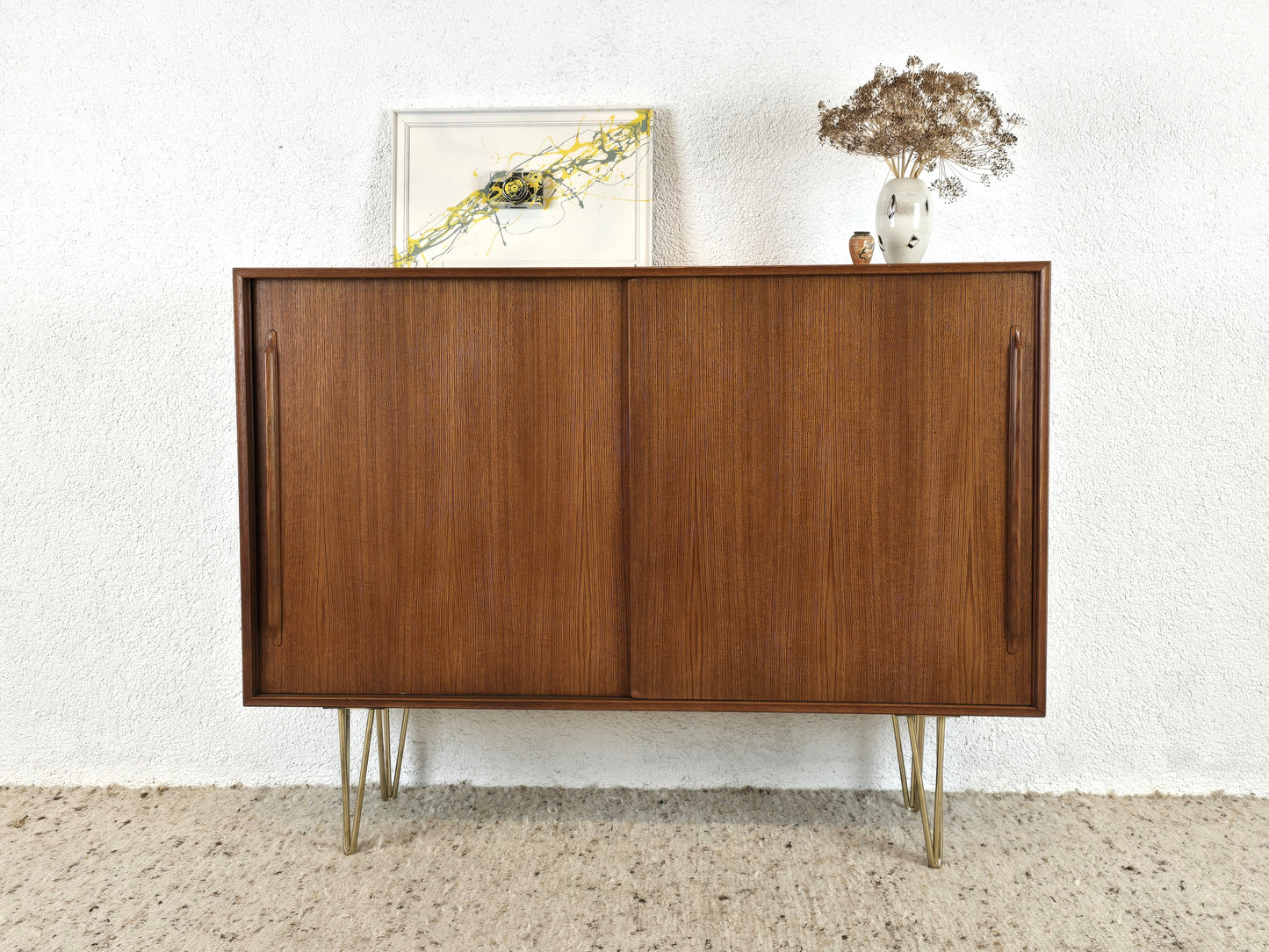 TEAK SIDEBOARD Kommode holz Vintage Schrank Highboard midcentury