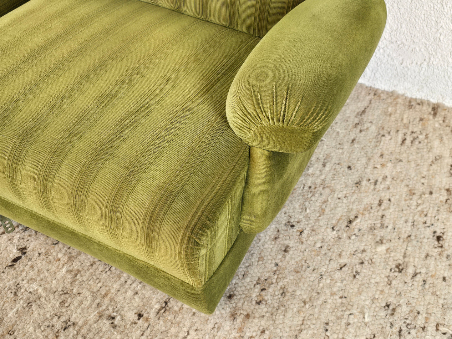 VINTAGE 2ER SOFA grün stoff mid century 60s sessel couch retro modular