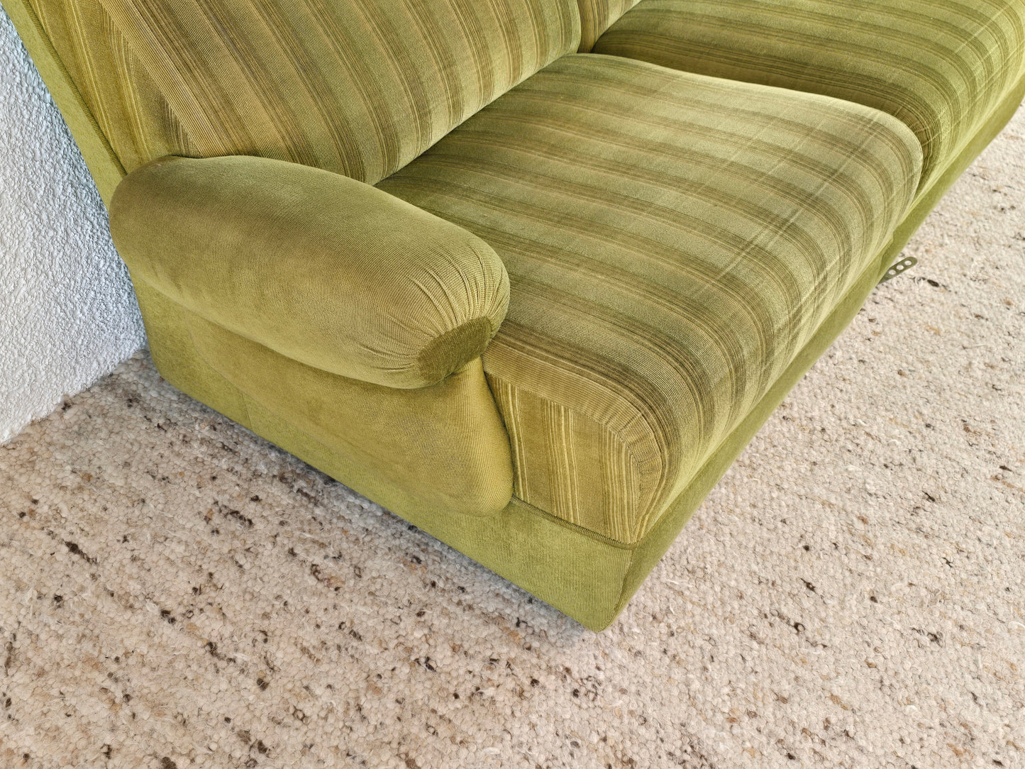 VINTAGE 2ER SOFA grün stoff mid century 60s sessel couch retro modular