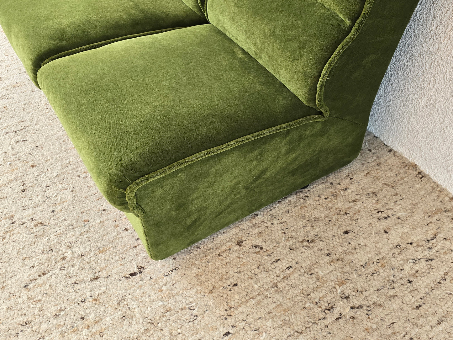 VINTAGE SESSEL 1von2 grün samt mid century 60s sofa stuhl couch