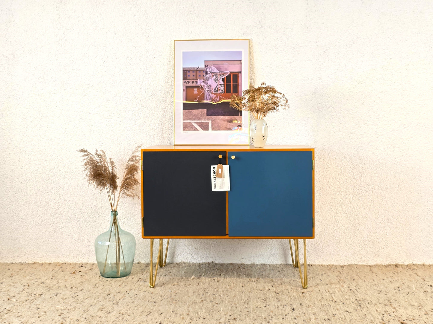 MID CENTURY SIDEBOARD Holz Tv Vintage 60 Kommode retro kirschholz