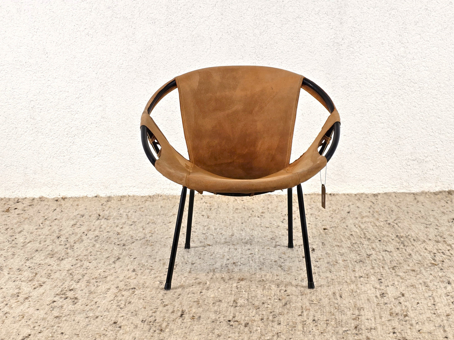 BALLOON CHAIR sessel leder midcentury vintage stuhl hans olsen