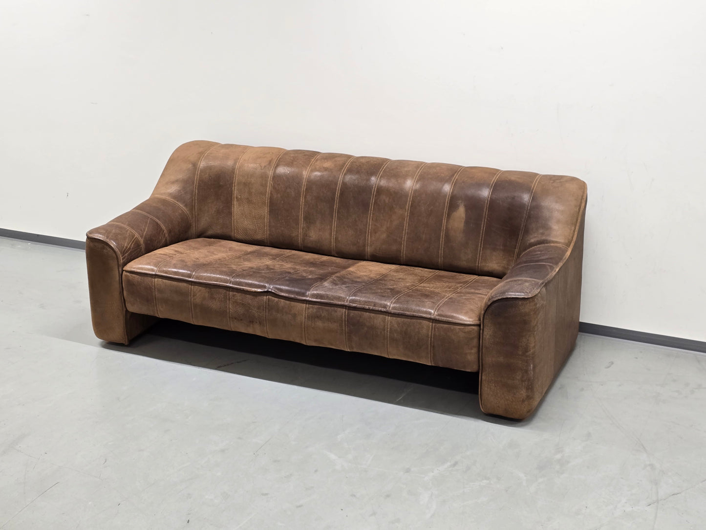 DE SEDE DS44 SOFA couch sessel leder patina vintage braun Schlafsofa