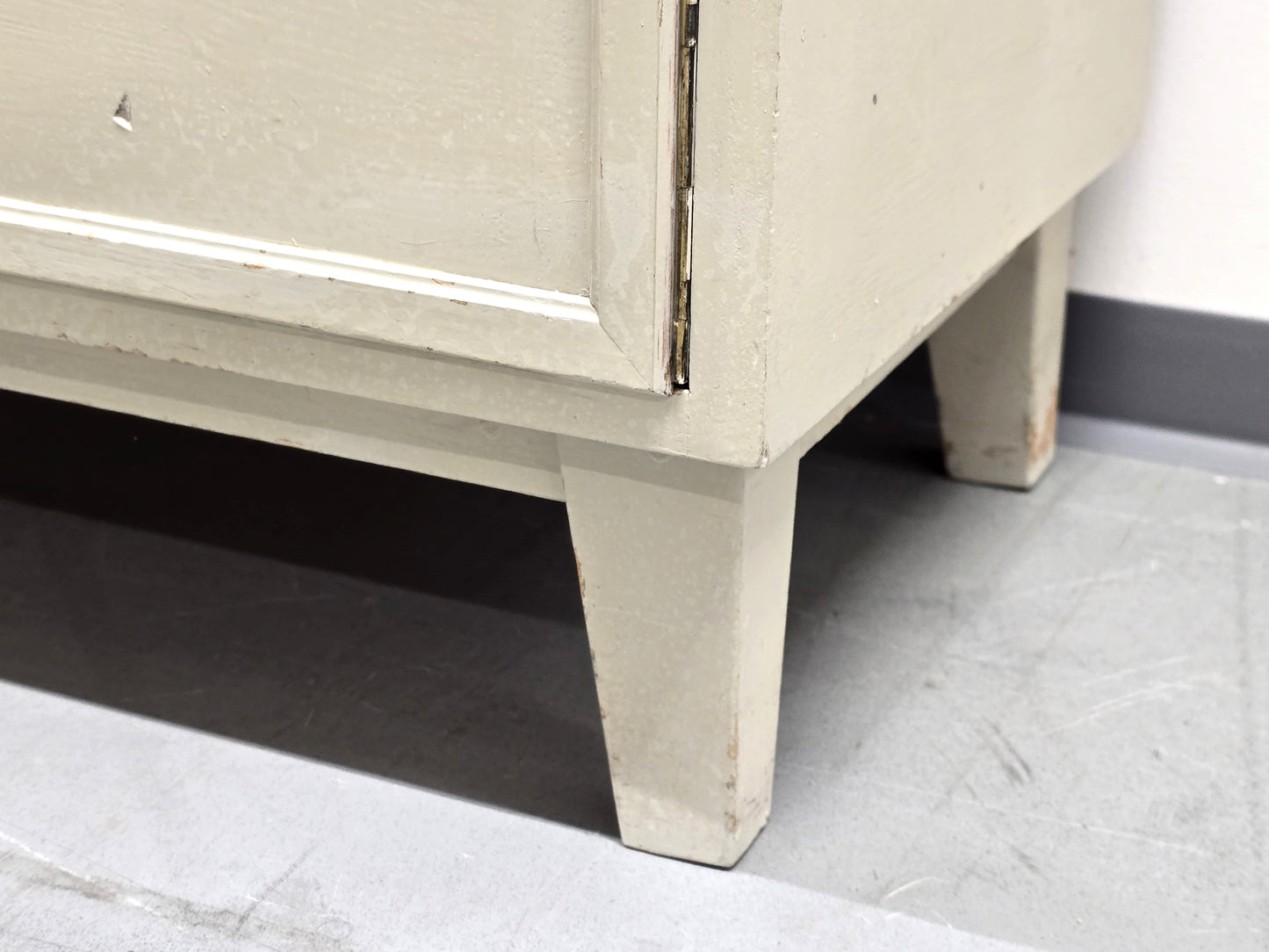 VINTAGE VITRINENSCHRANK vitrine schrank kommode grau küche holz regal