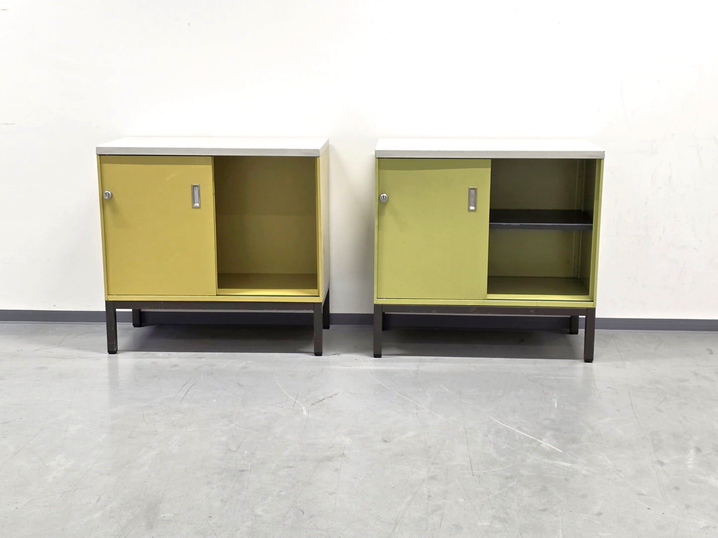 BOLTE KOMMODE vintage spint sideboard metall schrank schuhregal