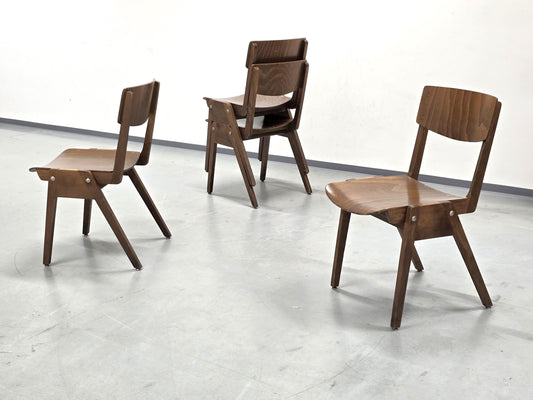 VINTAGE THEATERSTUHL Stuhl Massivholz Esstisch Küche Holz Stapelstuhl Kaffeehaus