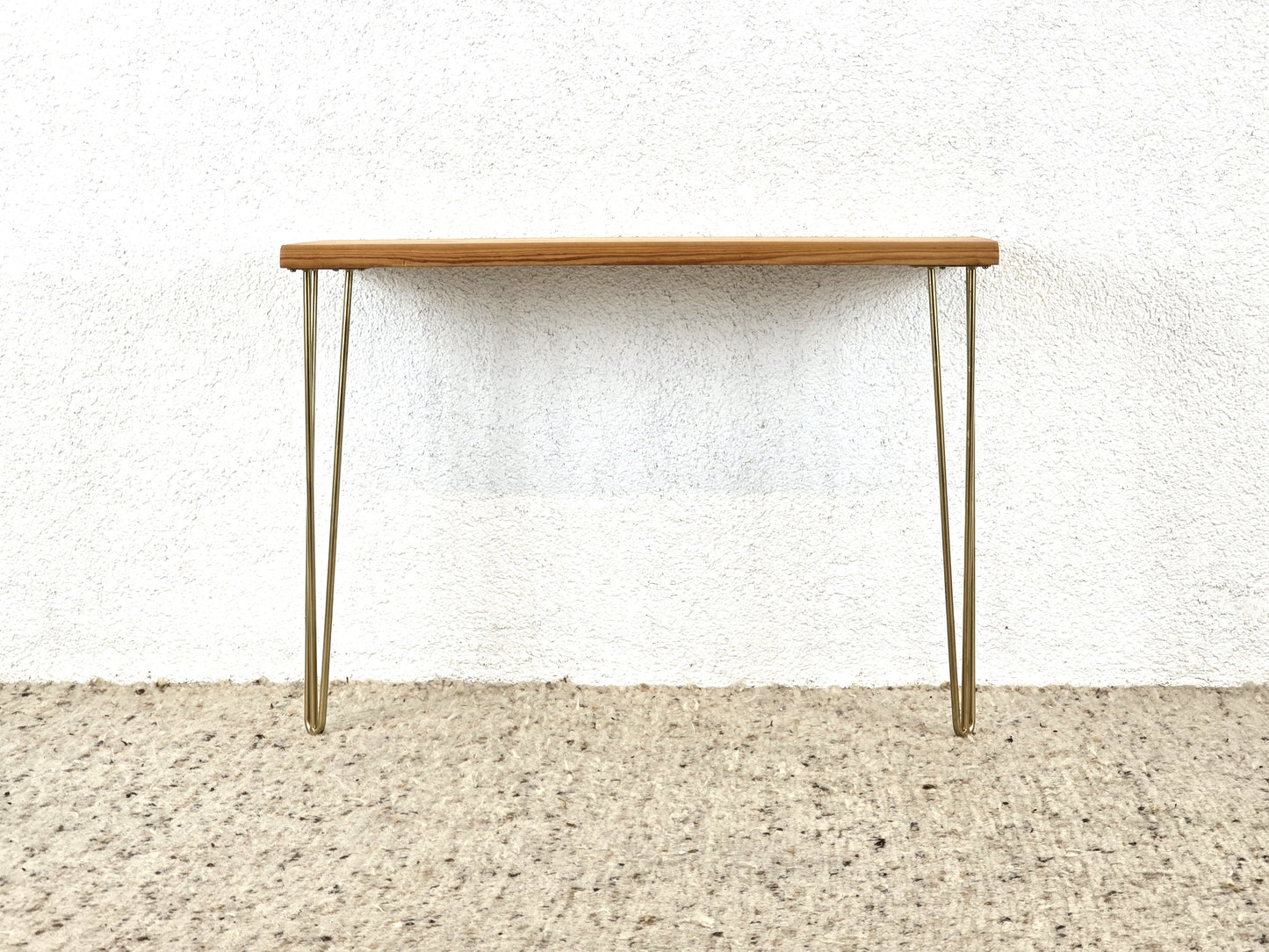WAND SCHREIBTISCH klein Holz Gold Konsole Tisch Küche Vintage Home Office