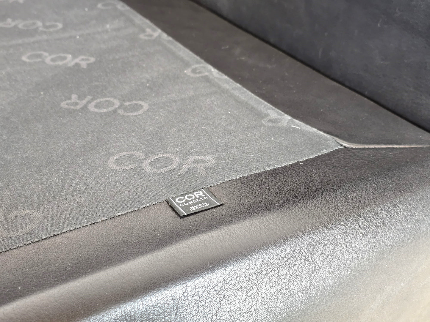 COR CONSETA COUCH Leder Sofa Schwarz vintage Patina Sessel Garnitur