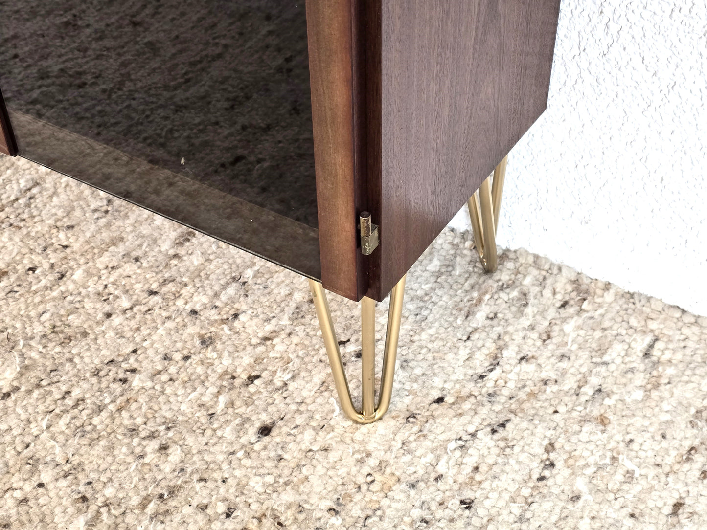 WK MÖBEL VITRINE PALISANDER holz vintage regal schrank bücher küche