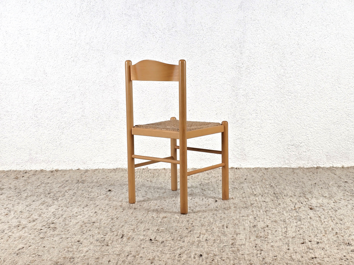 VINTAGE STUHL esszimmer küche esstisch büro holz buche binse mid century