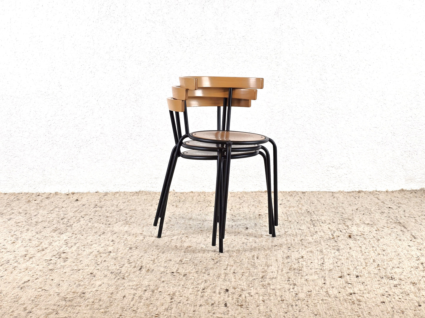 LARS NORINDER STUHL stapelstuhl holz metall küche esszimmer esstisch stühll vintage