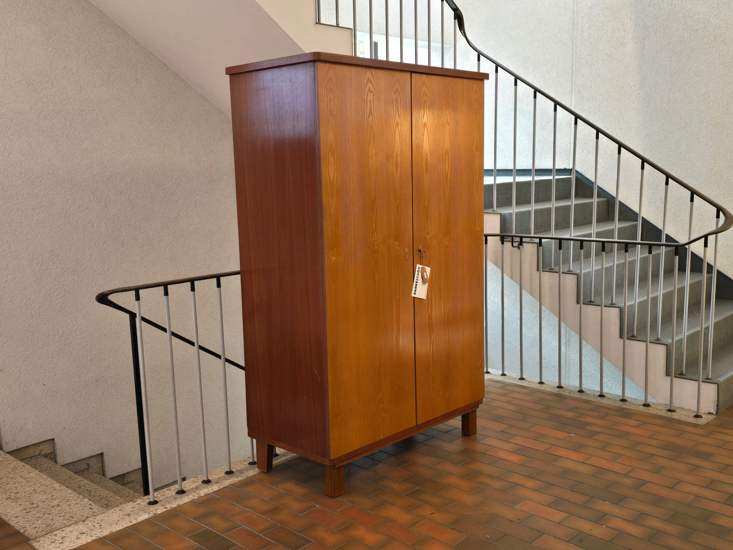 VINTAGE KLEIDERSCHRANK Eiche teak holz schrank mid century 1960s retro kommode