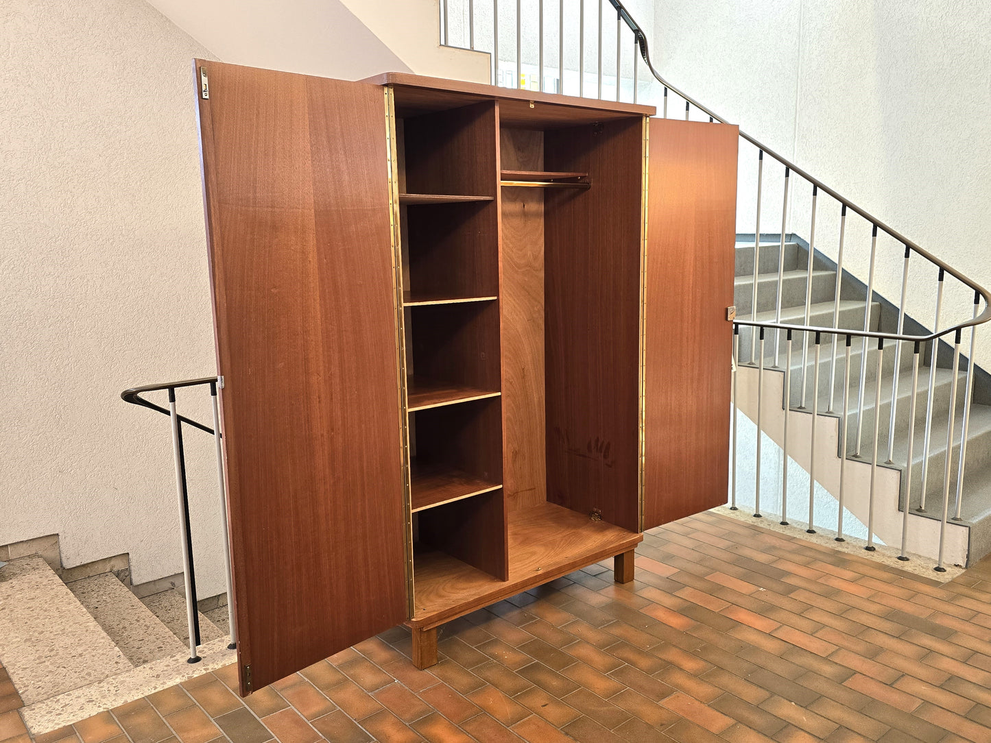 VINTAGE KLEIDERSCHRANK Eiche teak holz schrank mid century 1960s retro kommode