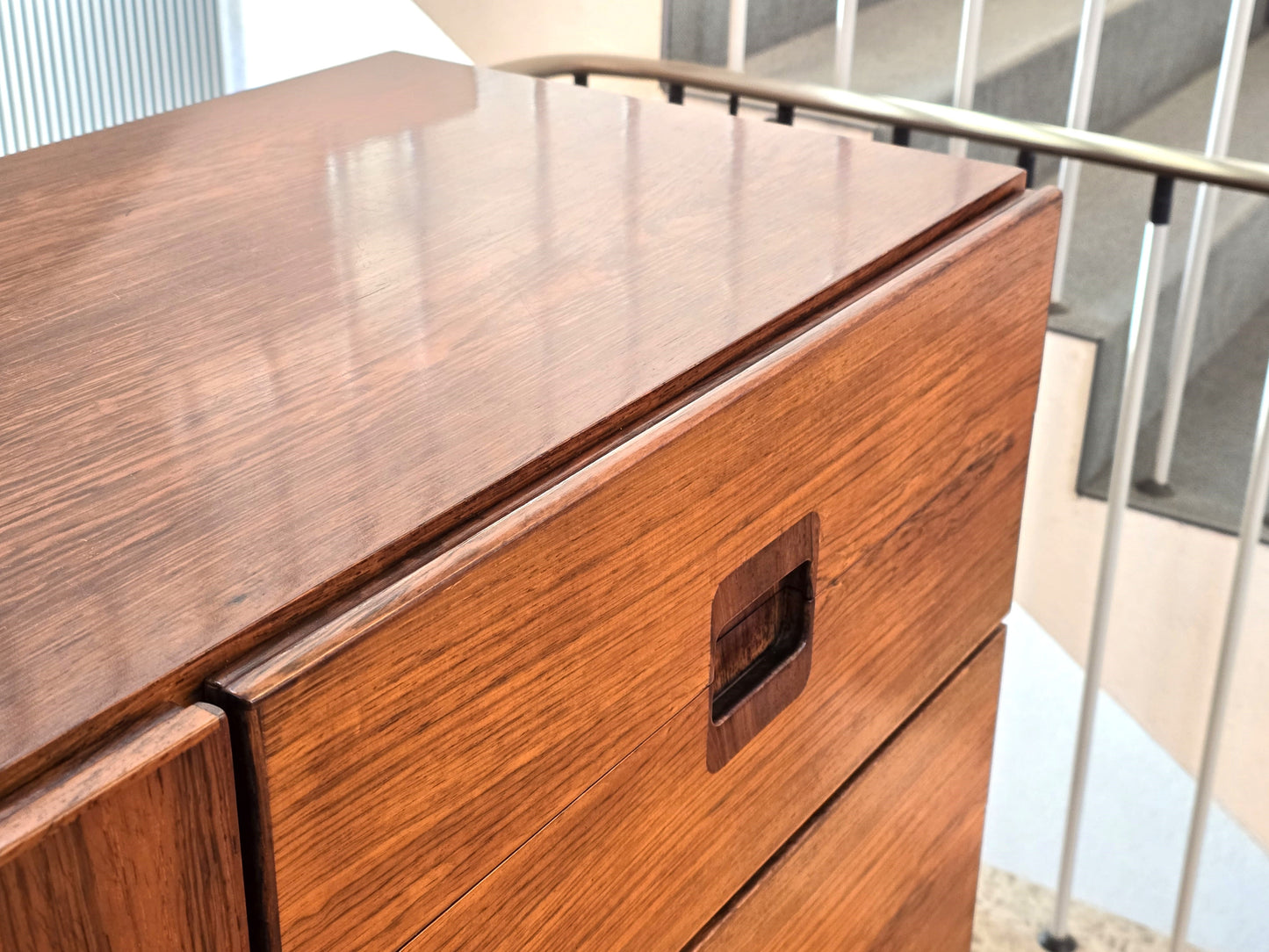 SWISS FORM SIDEBOARD palisander holz high tv board vintage schrank mid century kommode
