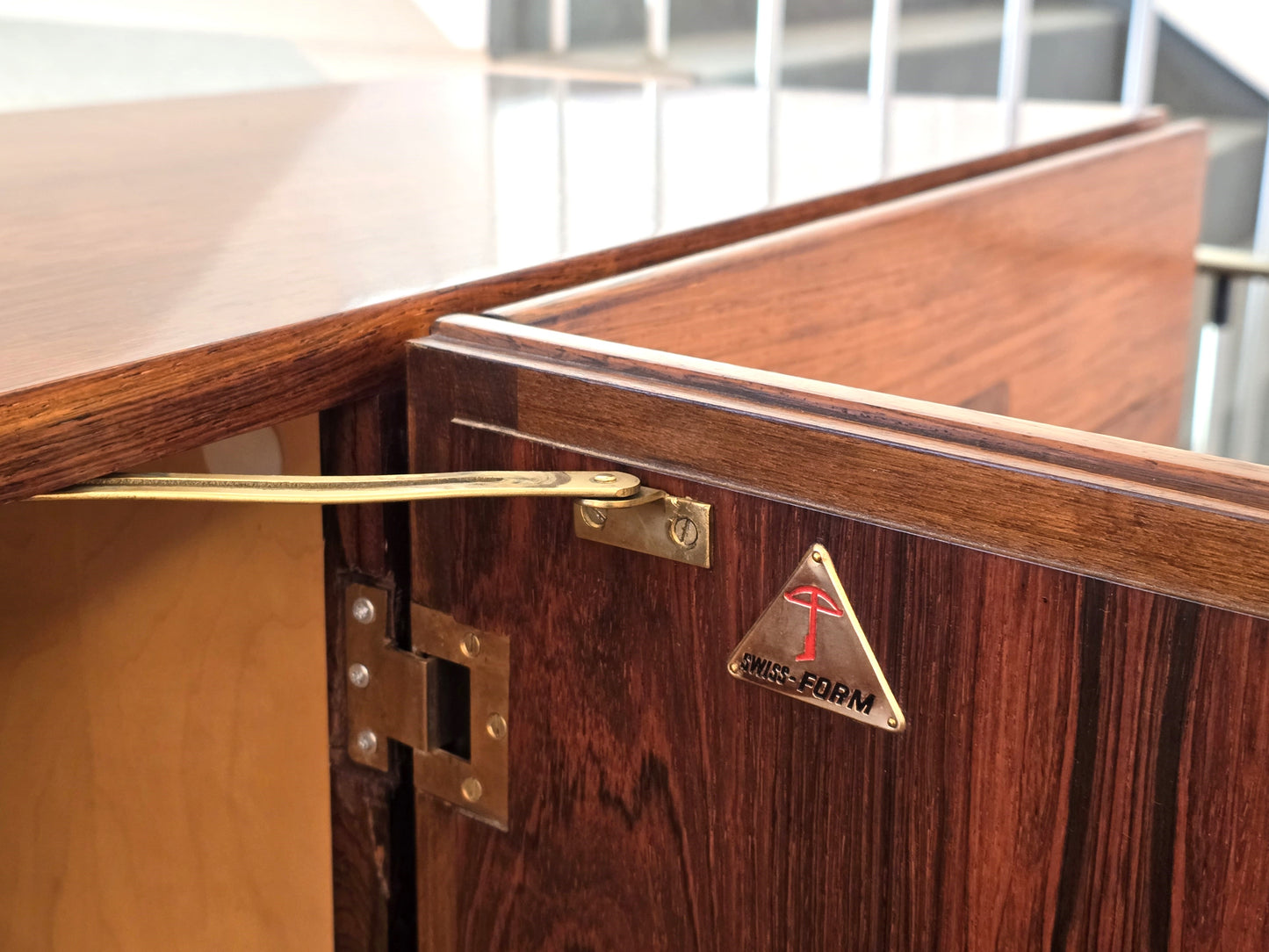 SWISS FORM SIDEBOARD palisander holz high tv board vintage schrank mid century kommode
