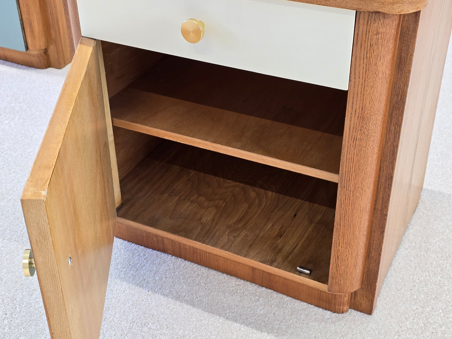 2ER SET VINTAGE NACHTTISCH kommode schlafzimmer schränkchen retro mid century