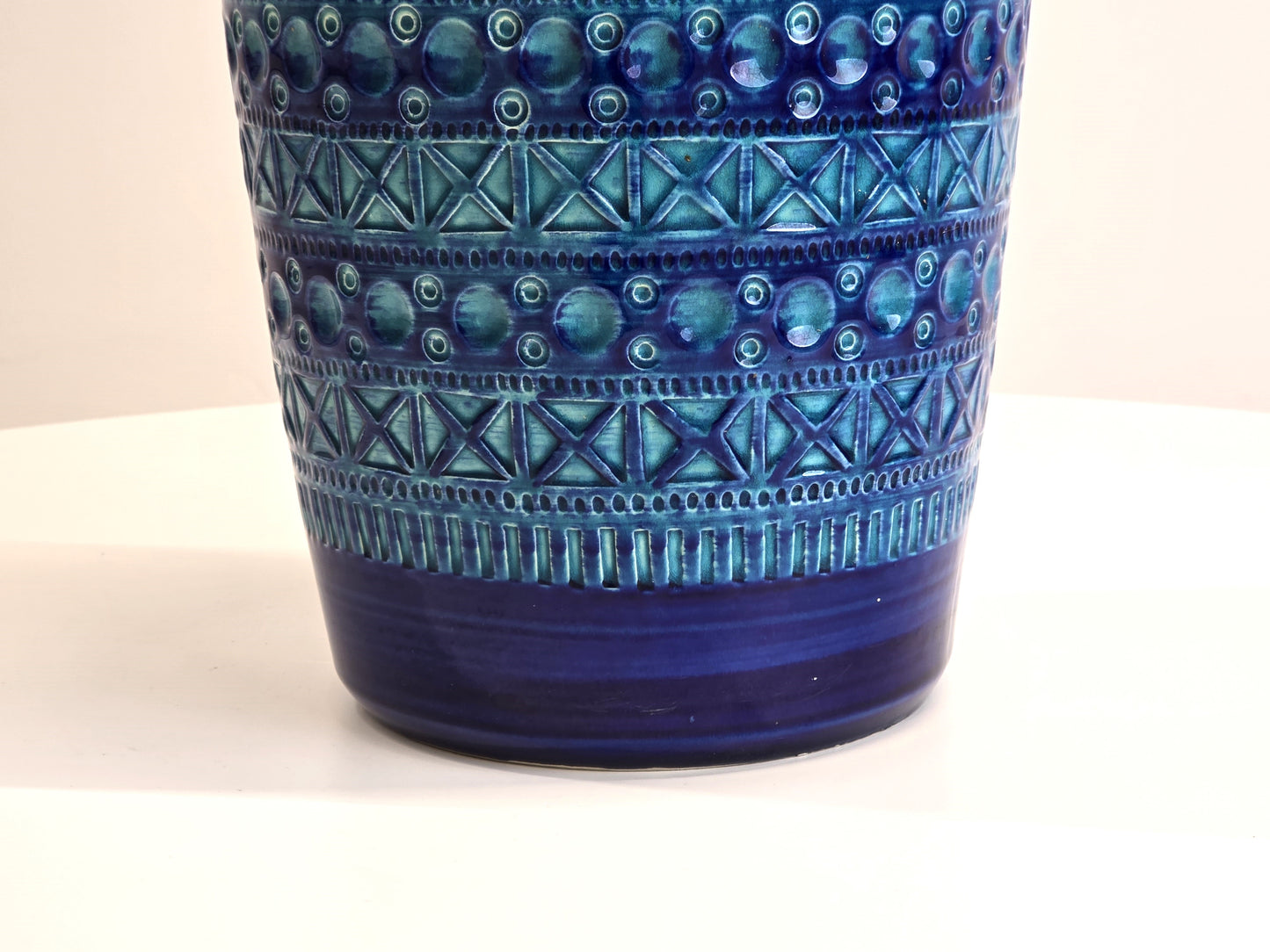 BAY KERAMIK VASE 609-50 blau pflanzen blumen bodenwase Bodo Mans vintage mid century pottery