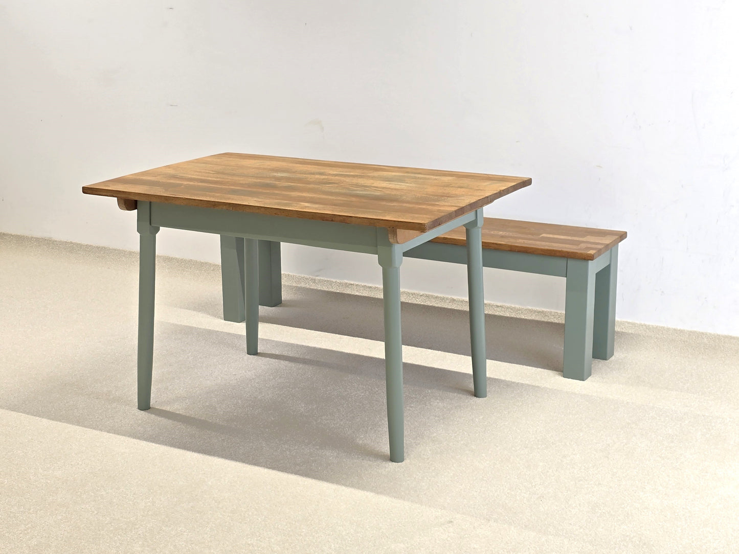 UPCYCLING SITZBANK eiche bank esstisch esszimmer stuhl holz massiv küche blumen