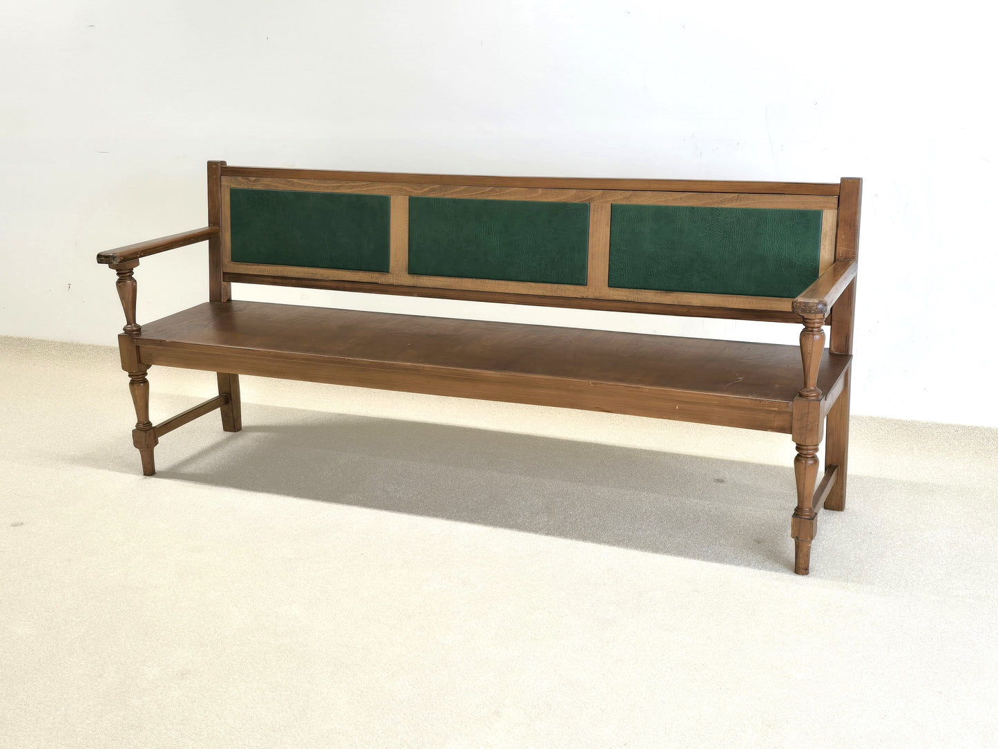 VINTAGE SITZBANK holz massiv grün bank stuhl esstisch esszimmer küche