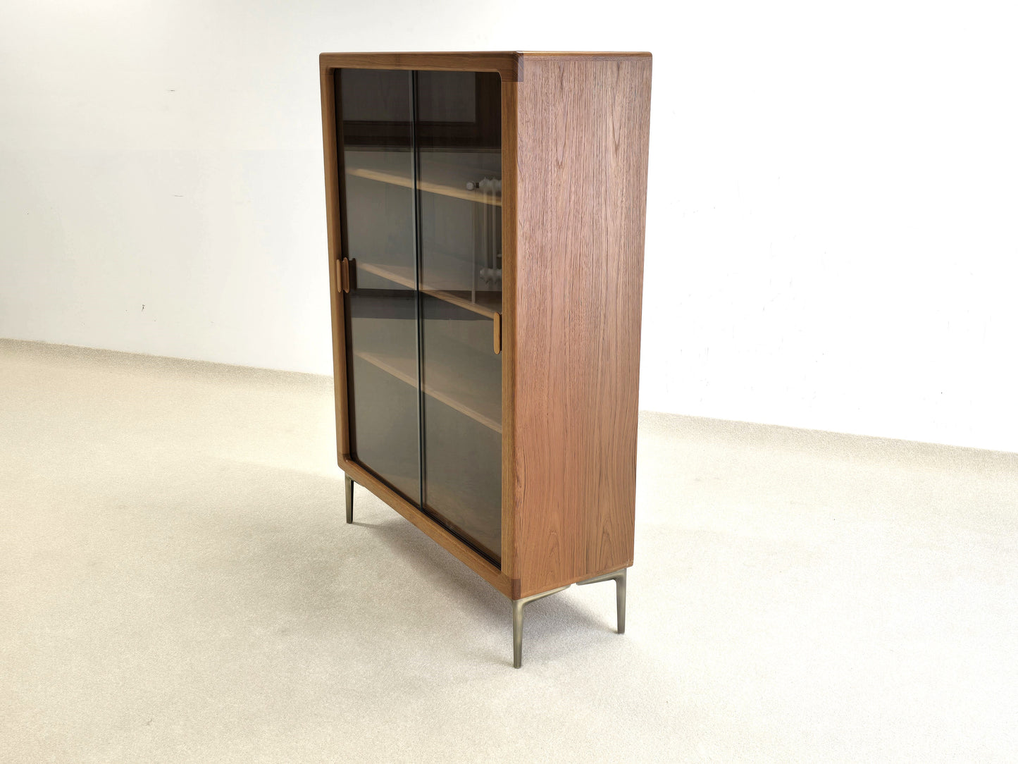 SILKEBORG VITRINE teak holz regal kommode schrank glas vintage denmark danish