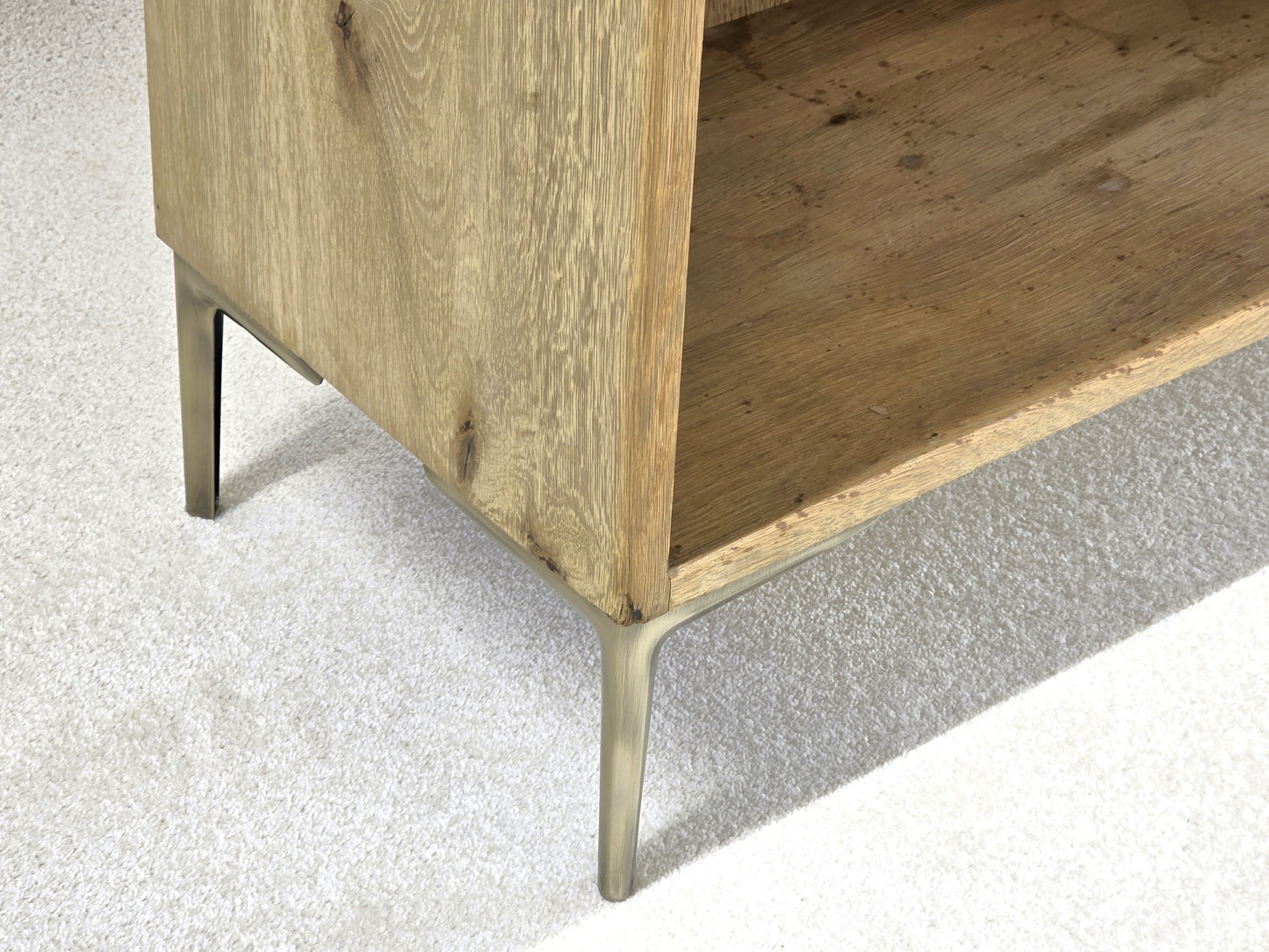 MASSIVHOLZ EICHE SCHRANK kleider kommode holz regal tv bogo geflecht vintage