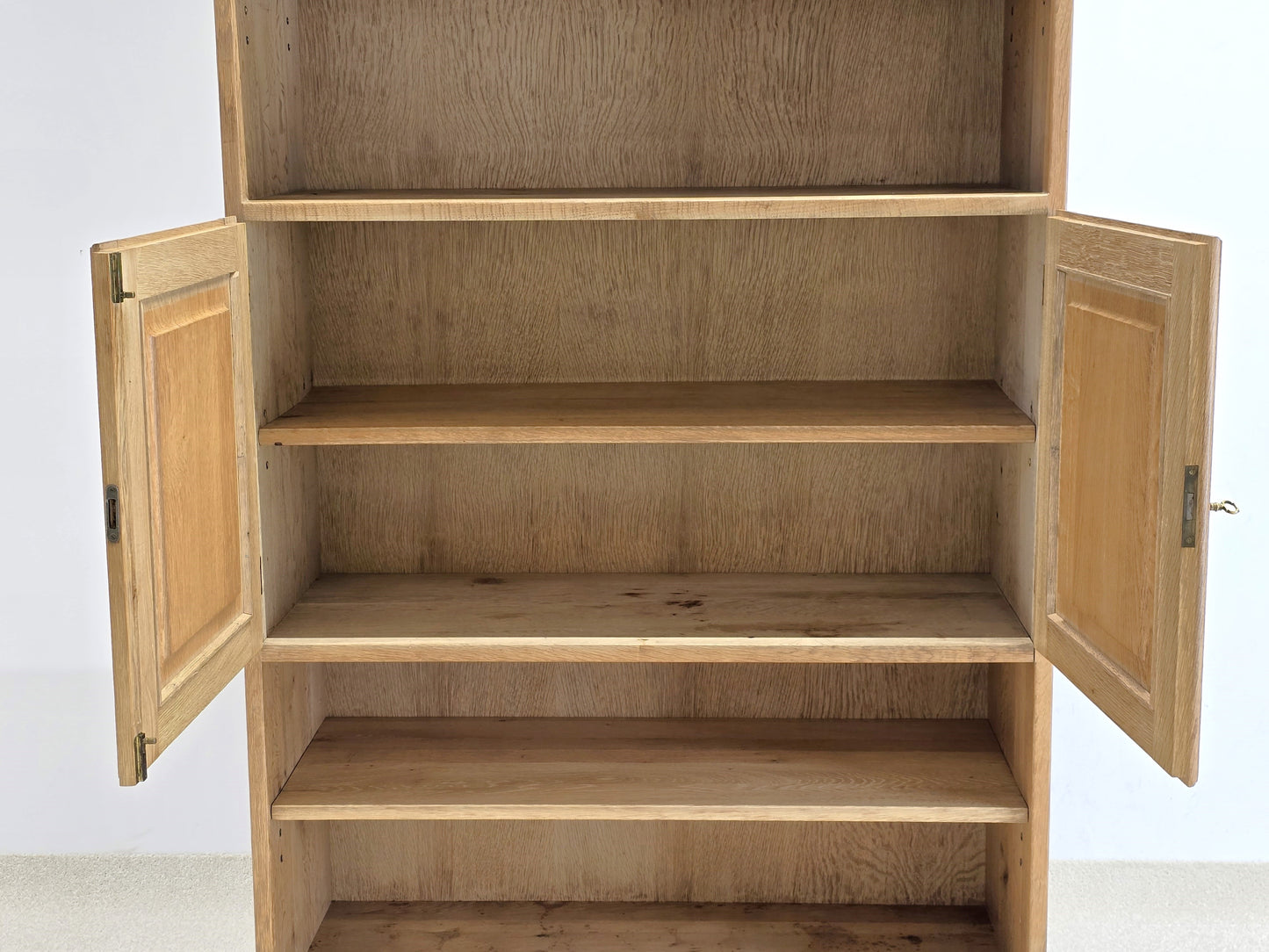 MASSIVHOLZ EICHE SCHRANK kleider kommode holz regal tv bogo geflecht vintage