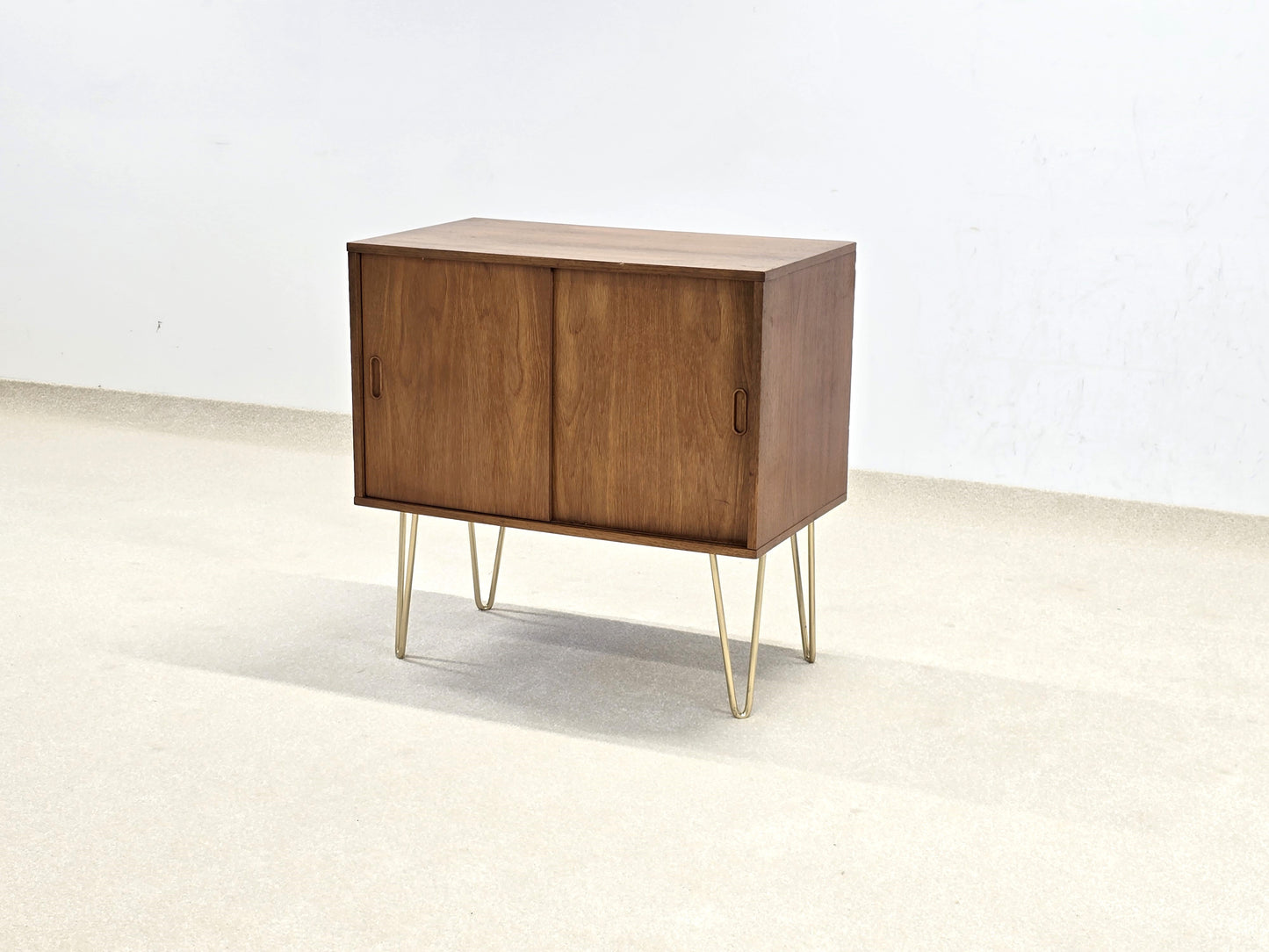 DANISH TEAK SIDEBOARD kommode schiebetüren hifi holz vintage tv board Plattenspieler