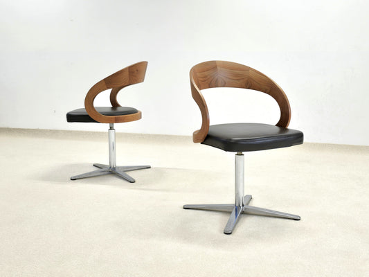 TEAM 7 GIRADO STUHL Kirschbaum leder esszimmer büro esstisch küche