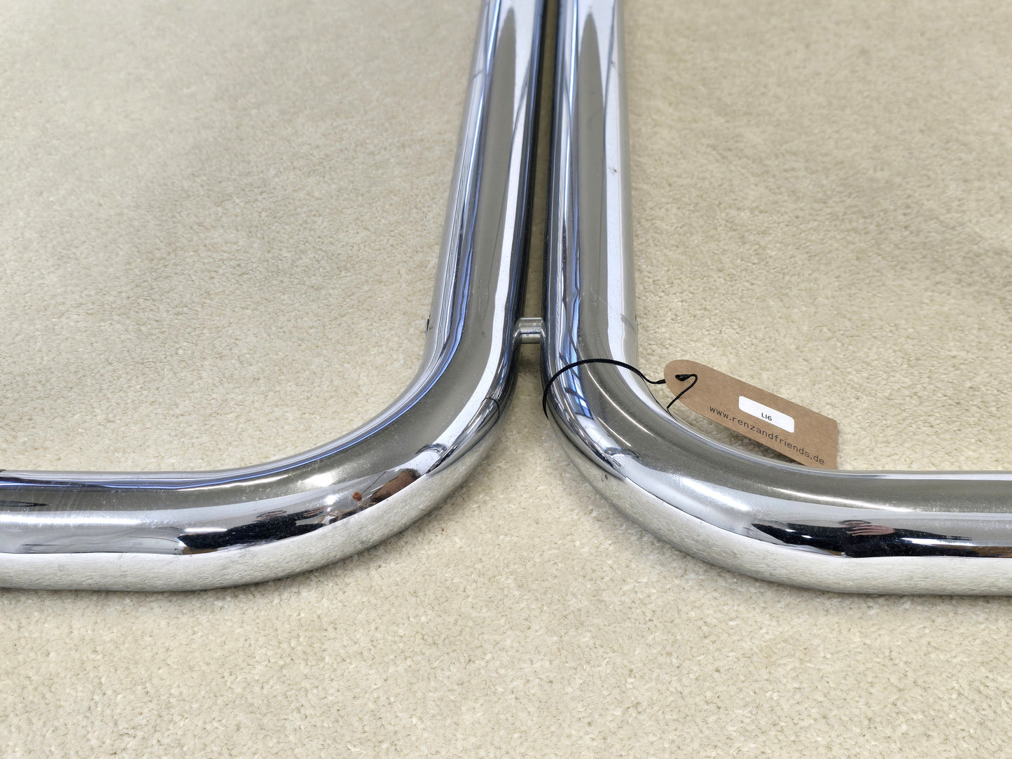 DESIGNER COUHTISCH rauchglas wohnzimmer tisch sofa postmodern retro chrom