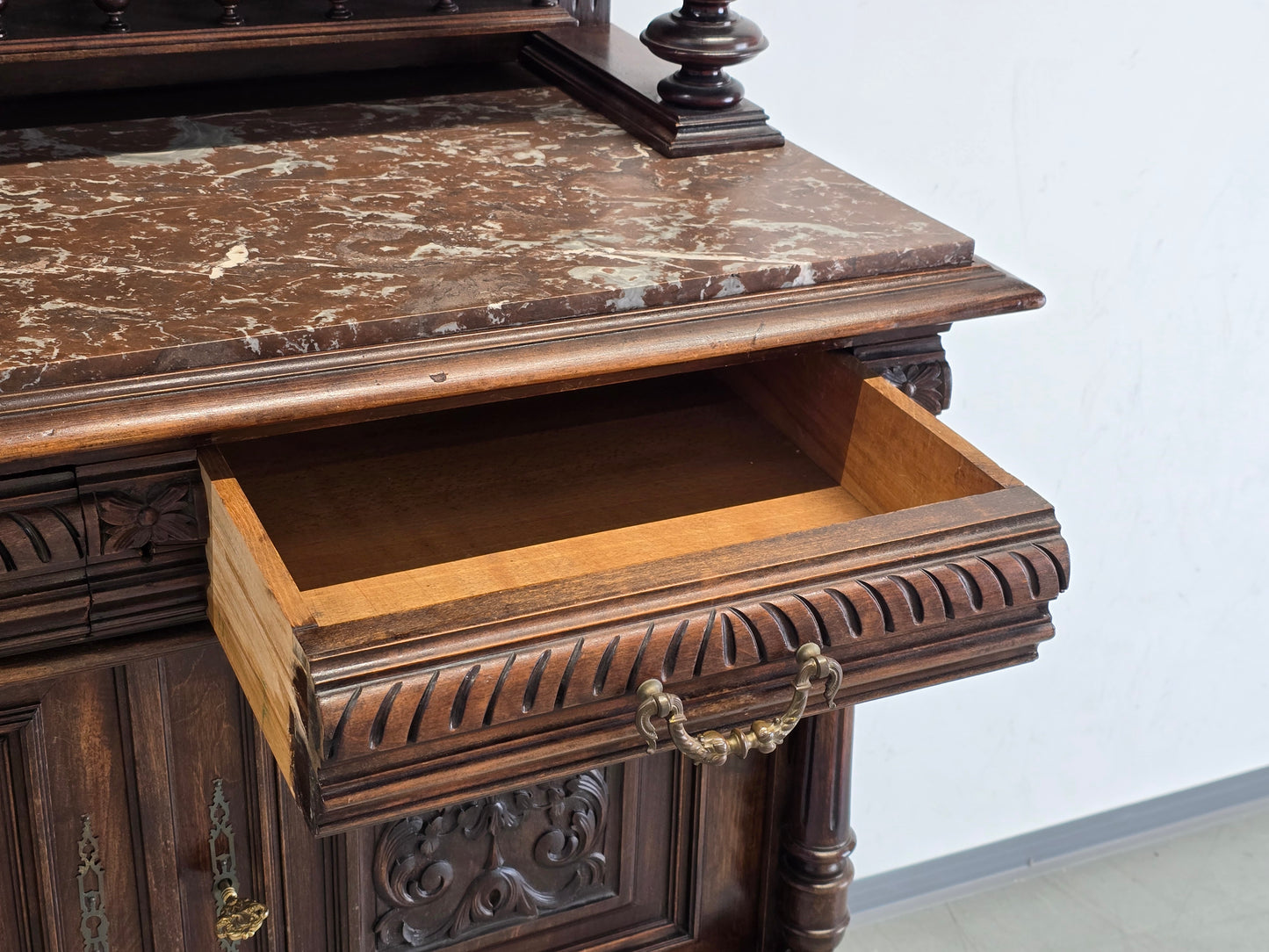 ANTIKE ANRICHTE marmor stein holz kommode schrank buffet vintage