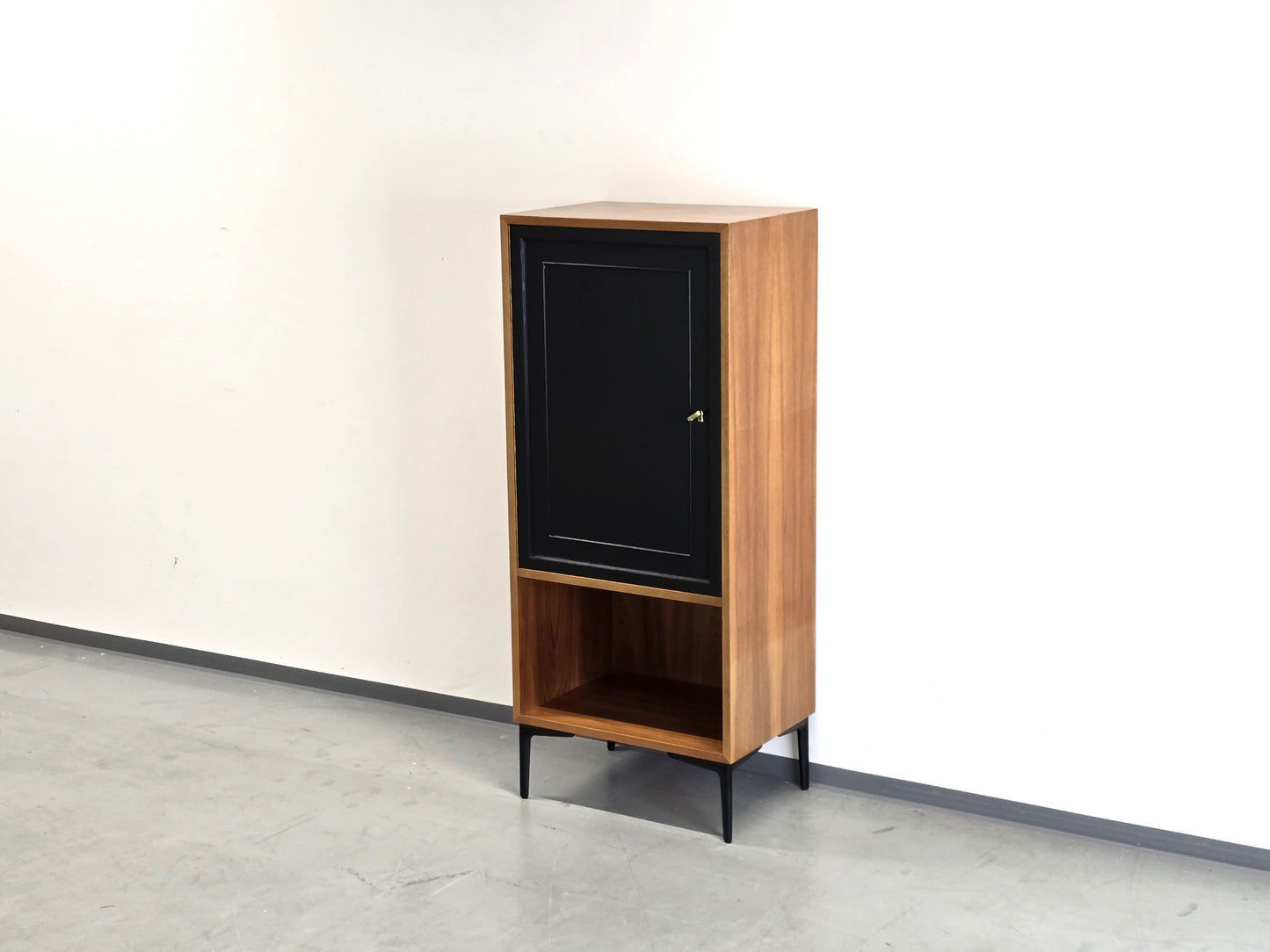VINTAGE KOMMODE ablage flur nussbaum holz schrank schwarz