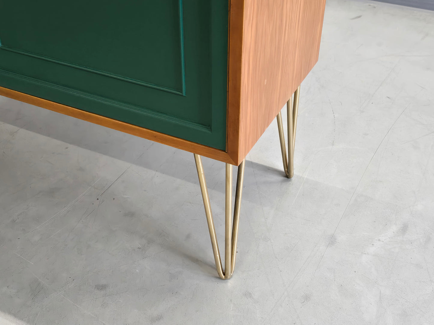 VINTAGE SIDEBOARD kommode holz nussbaum kleider tv grün gero wohnzimmer schlafzimmer