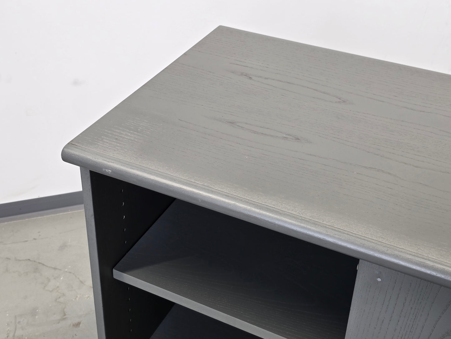 SCHIEBETÜREN SIDEBOARD grau tv board kommode wohnzimmer retro vintage