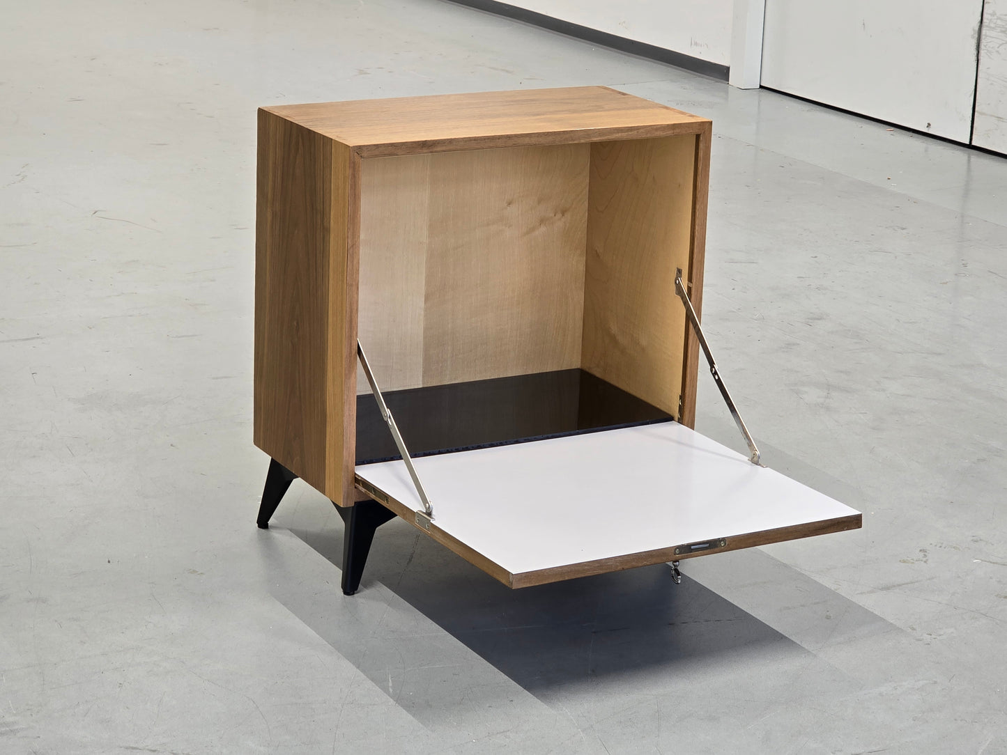 VINTAGE MINIBAR kommode nachttisch nussbaum holz mid century