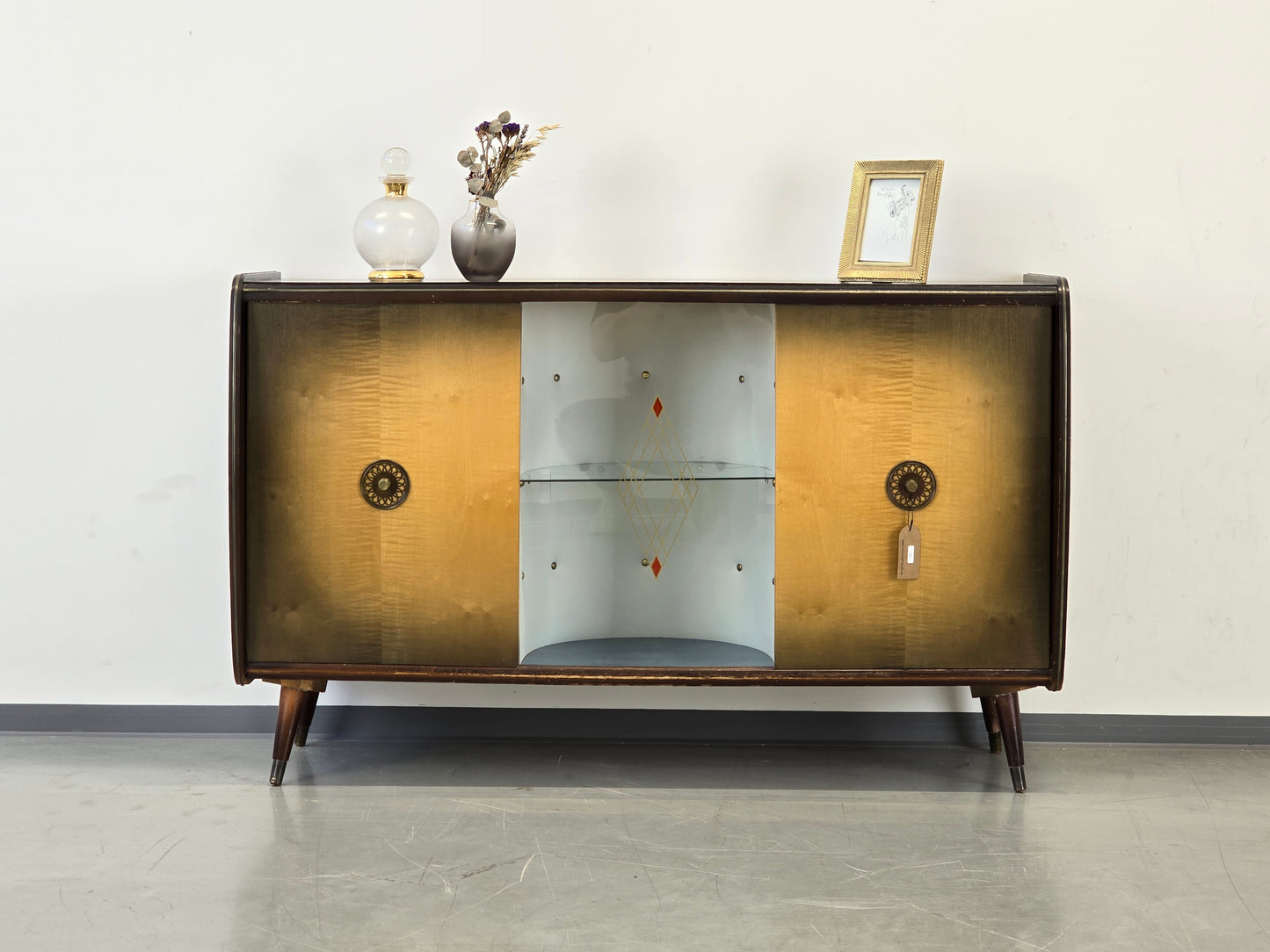 VINTAGE SIDEBOARD midcentury kommode mini bar platten wohnzimmer musik