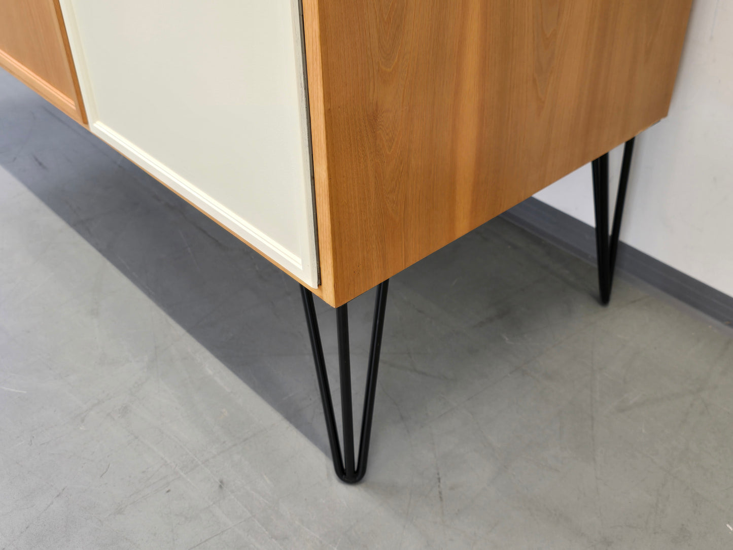 MID CENTURY SIDEBOARD kommode kleider schrank 60s vintage tv hifi highboard