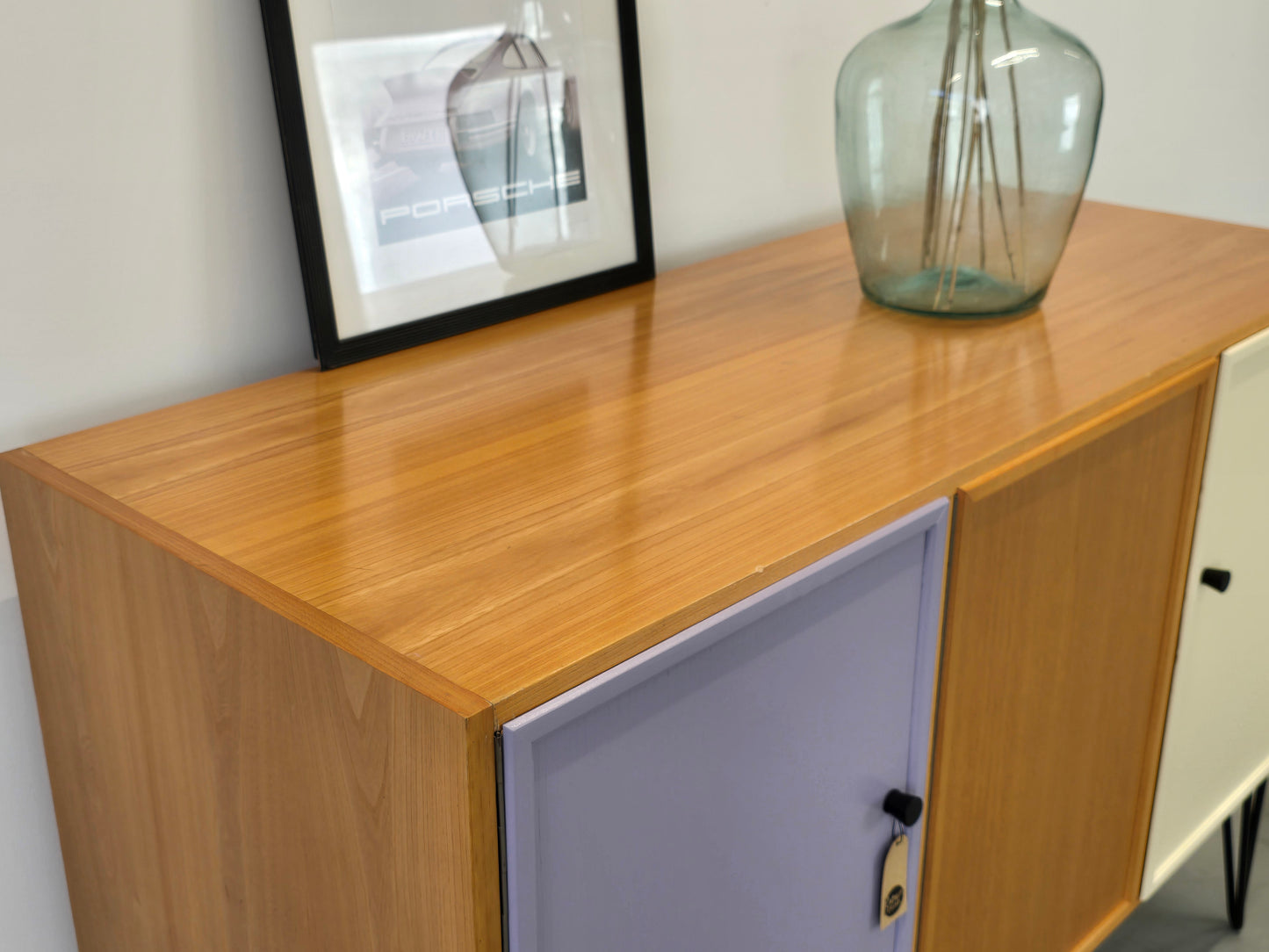 MID CENTURY SIDEBOARD kommode kleider schrank 60s vintage tv hifi highboard