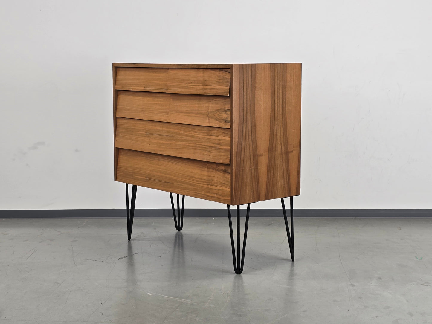 MID CENTURY SCHUBLADEN KOMMODE sideboard nussbaum holz vintage