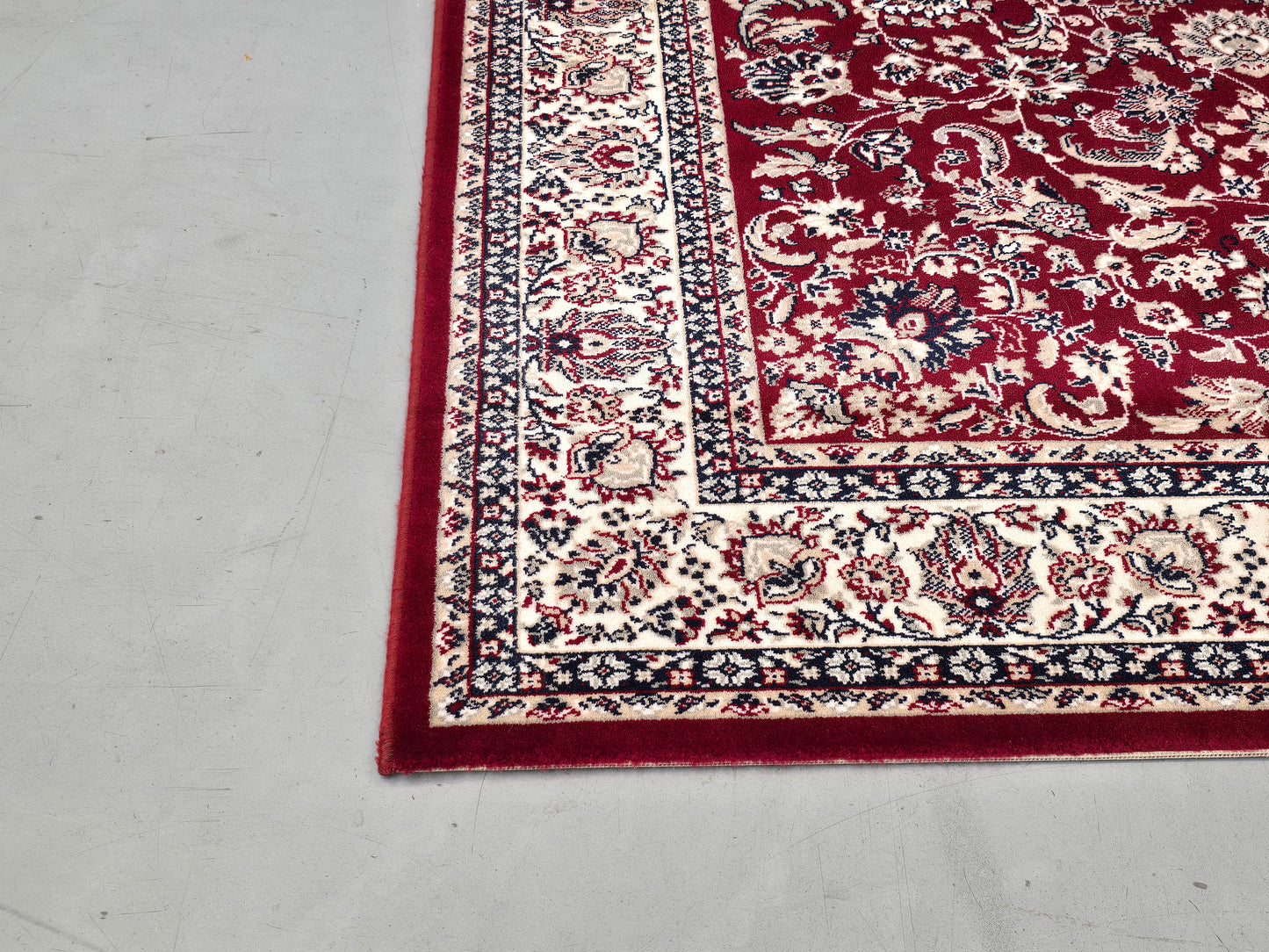 VINTAGE TEPPICH orient 170x240 ornamente isfahan rot muster wollteppich