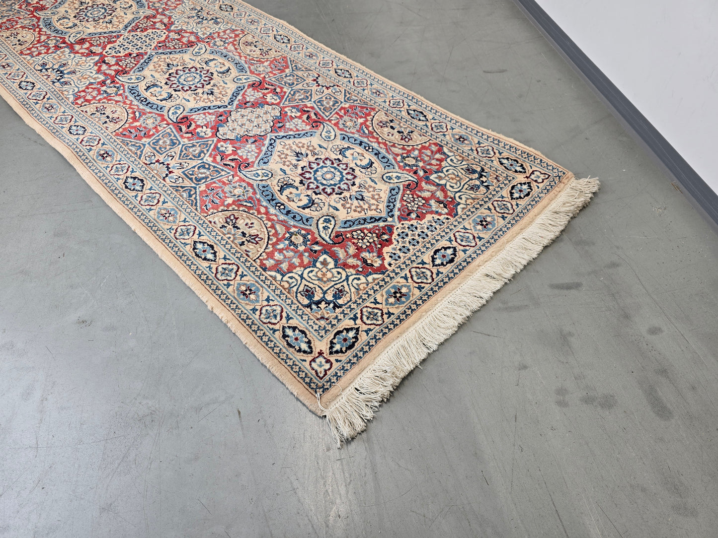 PERSER TEPPICH FLUR lang orient handgeknüpft vintage boden nain 400x85