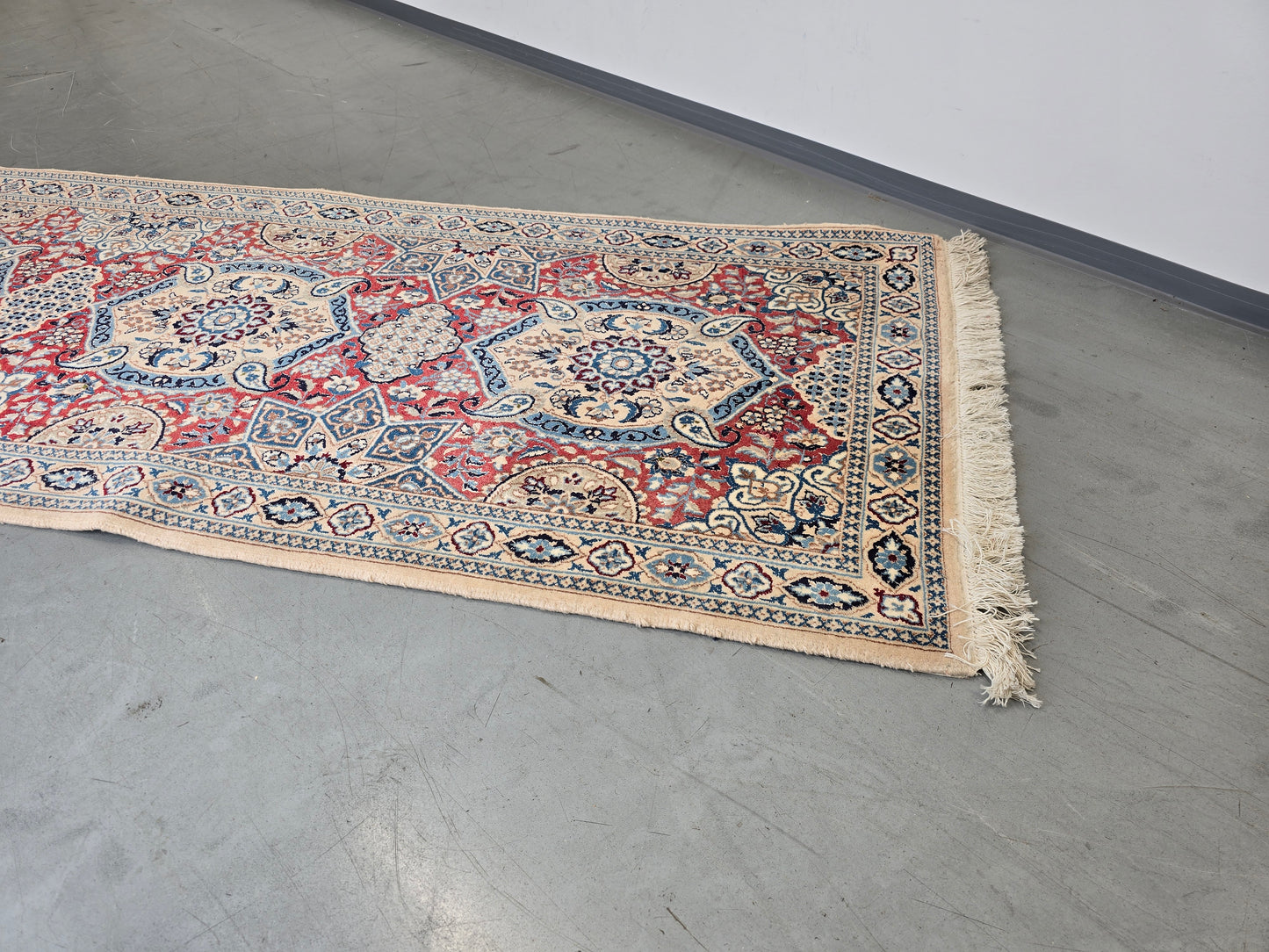 PERSER TEPPICH FLUR lang orient handgeknüpft vintage boden nain 400x85