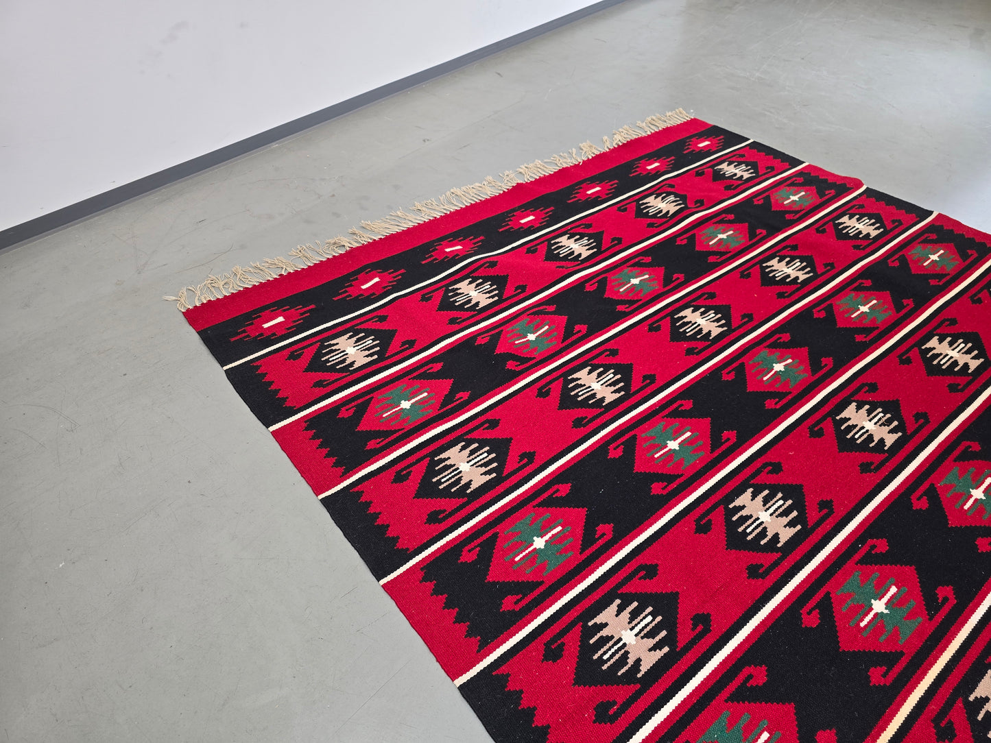 VINTAGE WOLLTEPPICH KELIM orient türkisch hangeknüpft orientteppich mid century