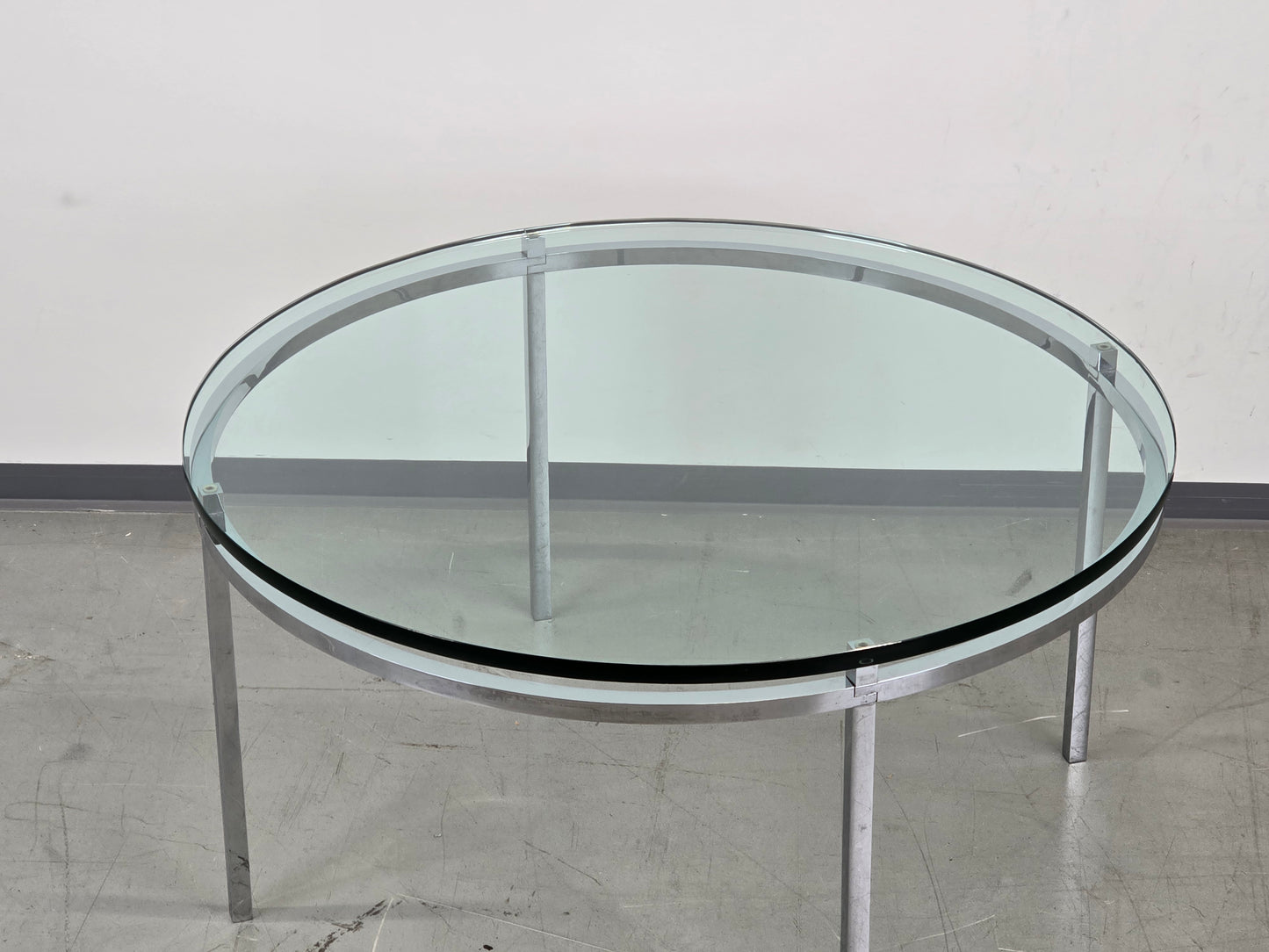 MID CENTURY COUCHTISCH tisch wohnzimmer glas rund coffee table vintage
