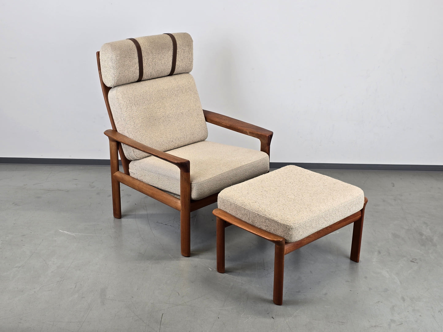 SVEN ELLEKAER SESSEL tv armchair vintage teak holz komfort denmark stuhl ottomane
