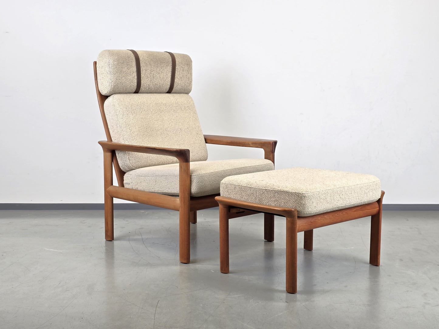 SVEN ELLEKAER SESSEL tv armchair vintage teak holz komfort denmark stuhl ottomane