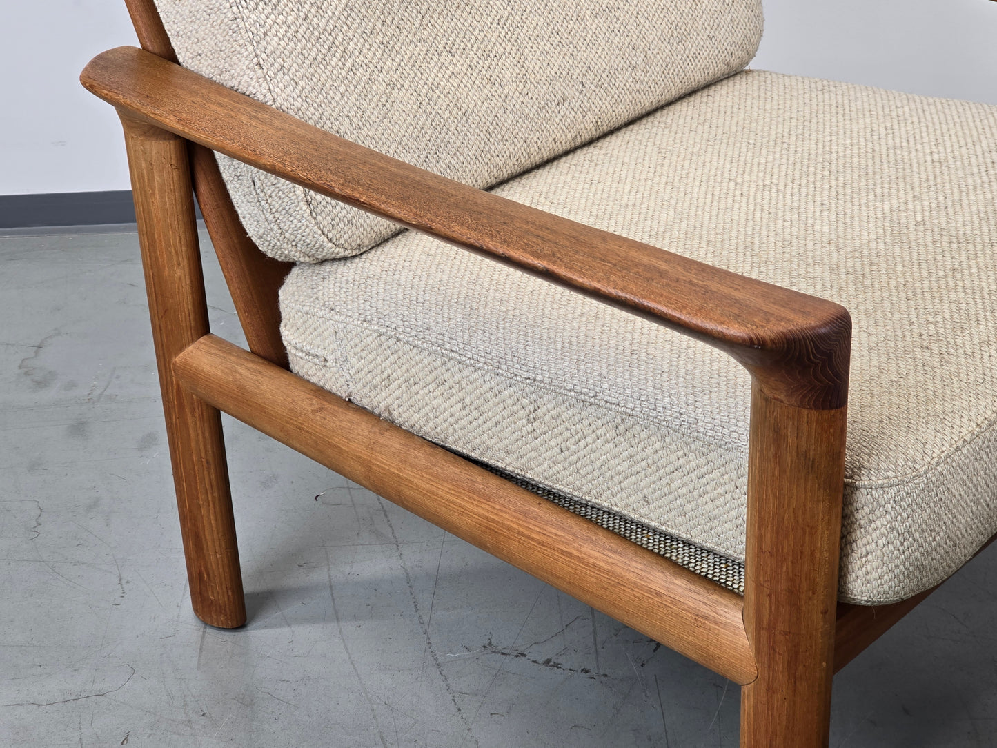SVEN ELLEKAER SESSEL tv armchair vintage teak holz komfort denmark stuhl ottomane