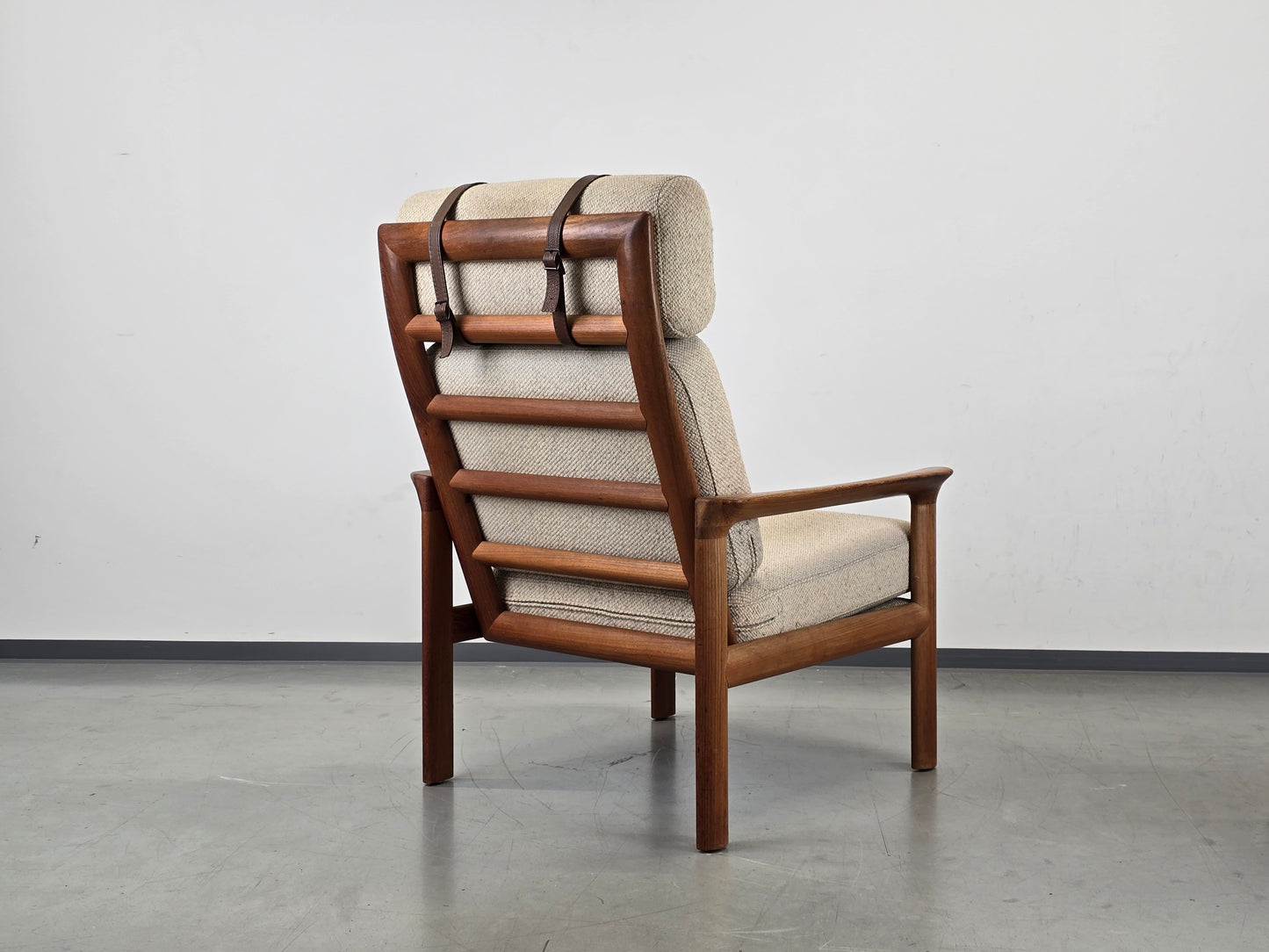 SVEN ELLEKAER SESSEL tv armchair vintage teak holz komfort denmark stuhl ottomane