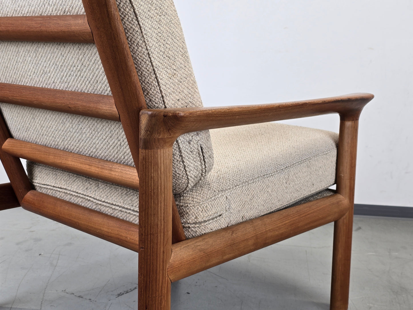 SVEN ELLEKAER SESSEL tv armchair vintage teak holz komfort denmark stuhl ottomane