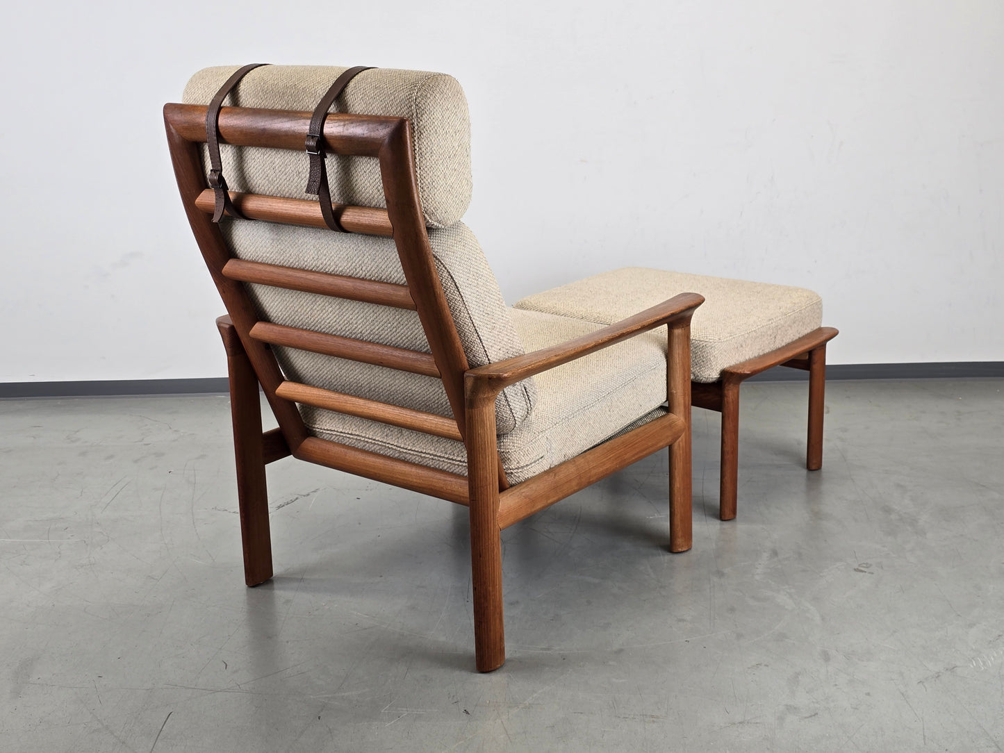 SVEN ELLEKAER SESSEL tv armchair vintage teak holz komfort denmark stuhl ottomane
